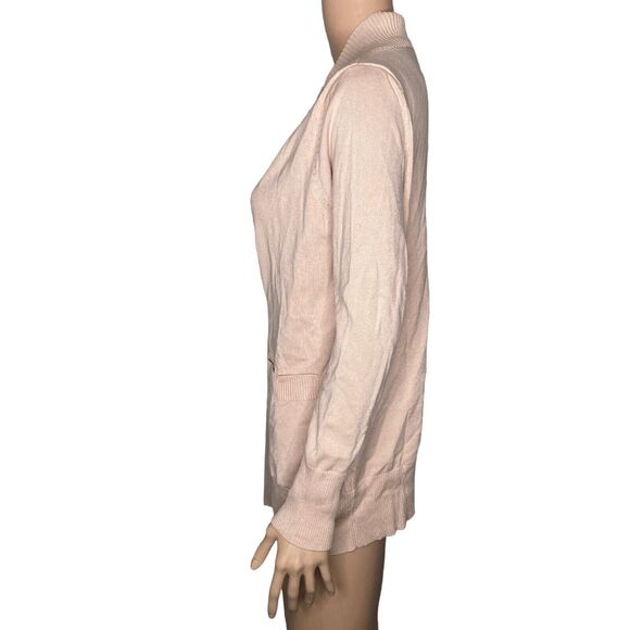 Voianlimo Sweater Womens Large Pink Open Front Long Cardigan - Picture 10 of 13
